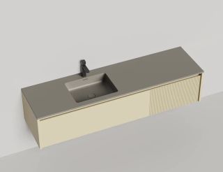 Подвесная тумба Salini Domino 27D118IN 180см эмаль под встраиваемую раковину